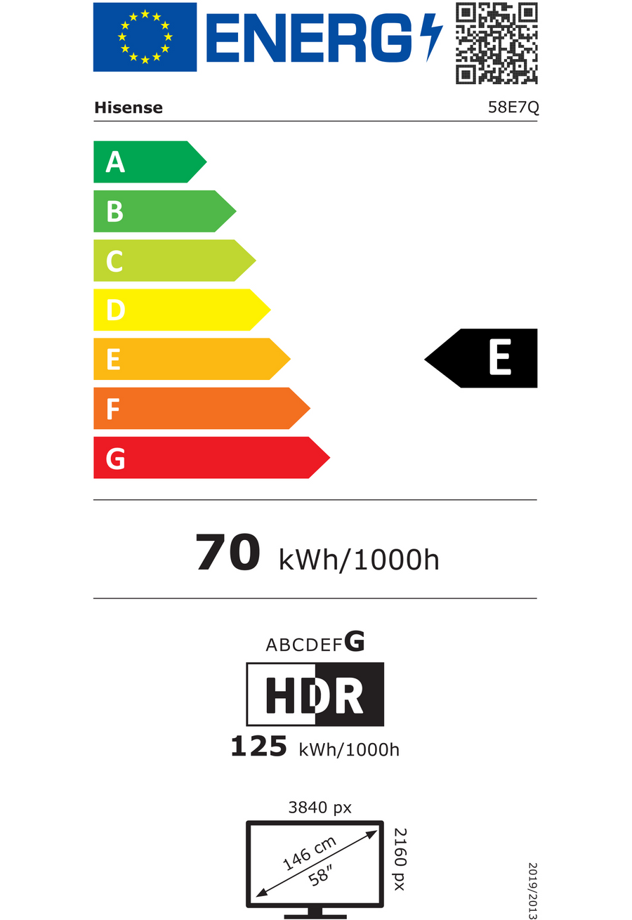 Téléviseur LED HISENSE 58E7Q 146 cm (57")