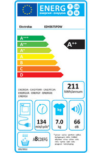 Seche-linge pompe à chaleur ELECTROLUX EDH3675PDW