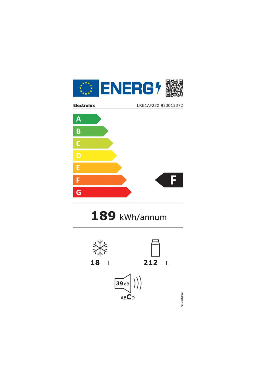 Réfrigérateur avec congélateur ELECTROLUX LRB1AF23X