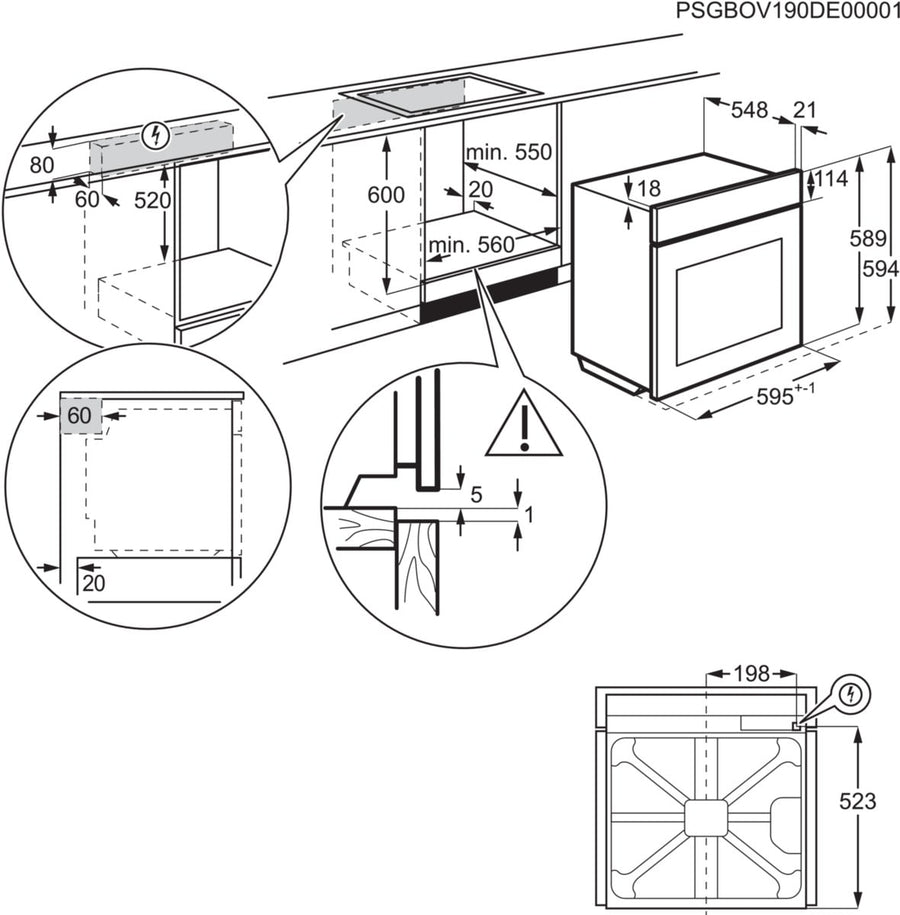 Four chaleur tournante ELECTROLUX EOF4P56X