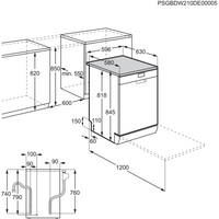 Lave-vaisselle Pose Libre 13 couverts Reconditionné ELECTROLUX ESA47300SW