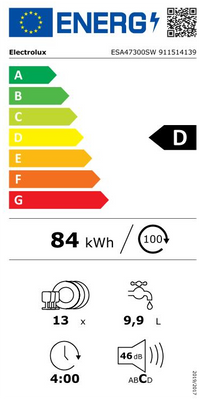 Lave-vaisselle Pose Libre 13 couverts Reconditionné ELECTROLUX ESA47300SW