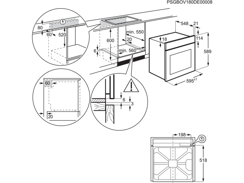 Four chaleur tournante ELECTROLUX EOF4P46X
