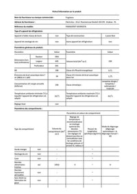 Réfrigérateur avec congélateur FRIGIDAIRE FKB36GFEKT