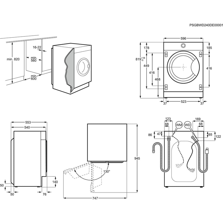 Lave-linge hublot ELECTROLUX EW7F1484BI
