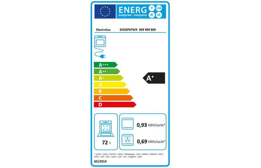 Four chaleur tournante ELECTROLUX EOC6P67WX