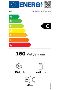 Réfrigérateur avec congélateur AEG ORC8M321CX