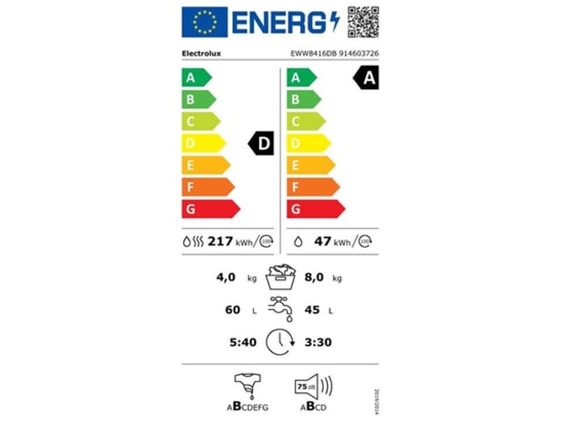 Lave-linge sechant ELECTROLUX EWW8416DB