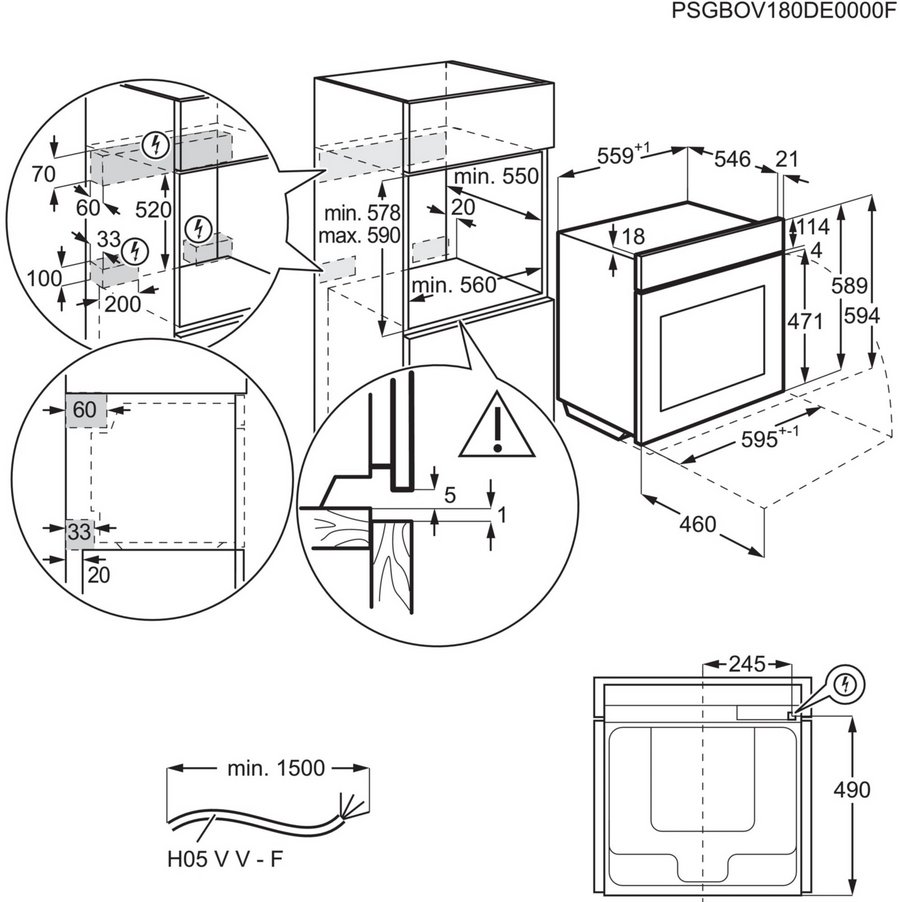 Four chaleur tournante AEG TE7PB731AT