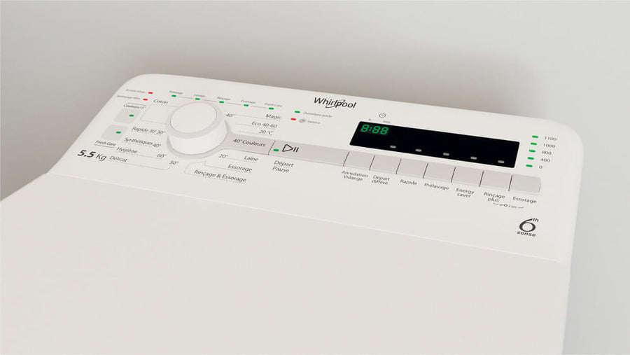 Lave-linge top WHIRLPOOL TDLR55140SFR