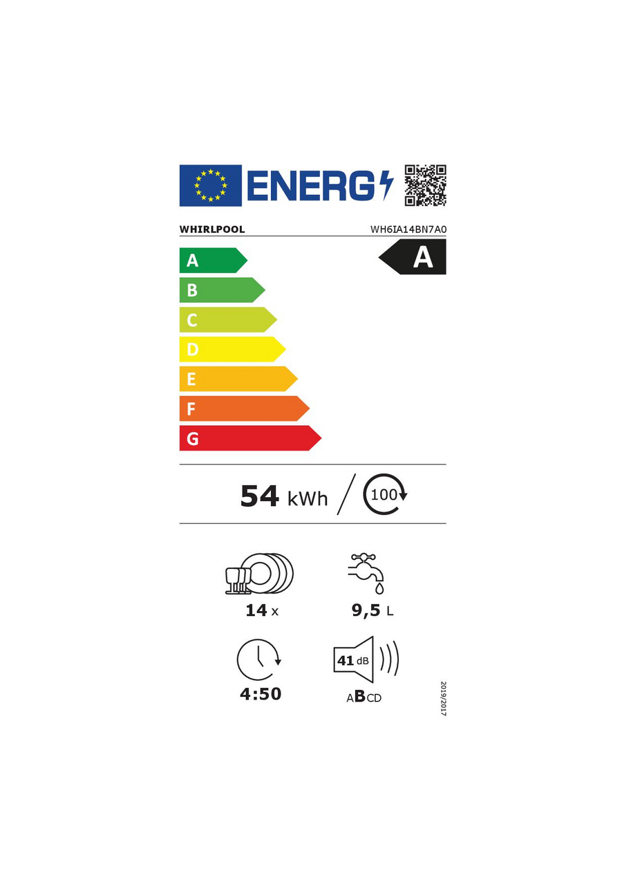 Lave-vaisselle Encastrable 14 couverts Reconditionné WHIRLPOOL WH6IA14BN7A0