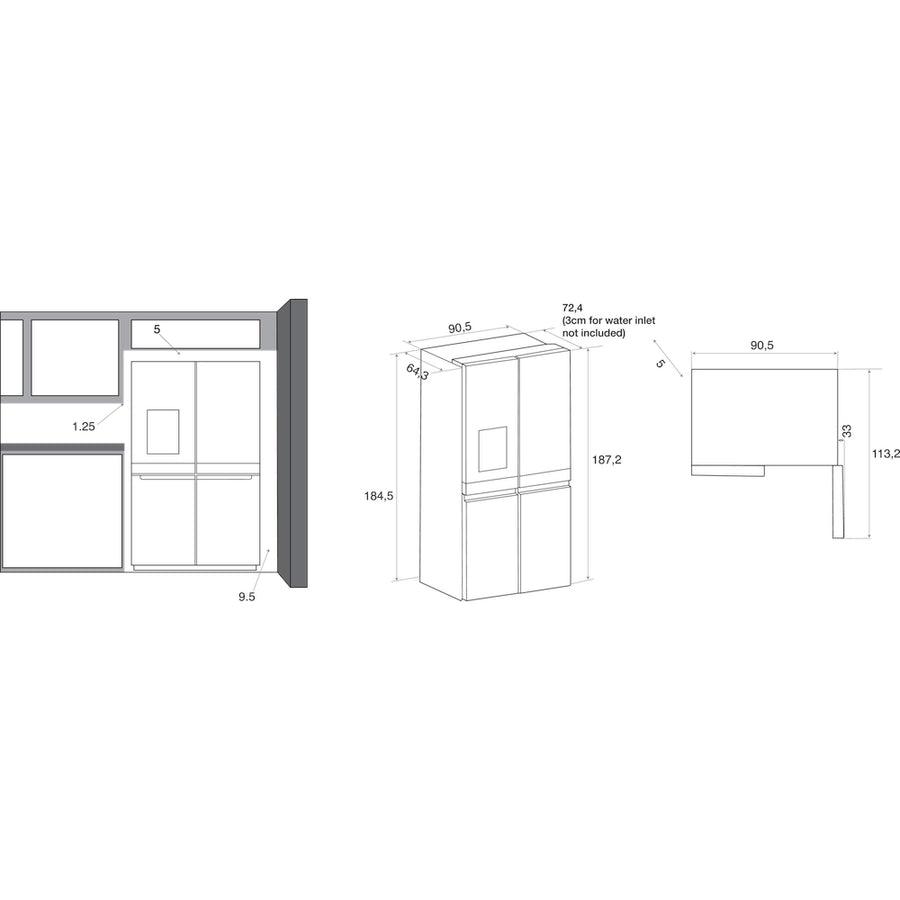 Réfrigérateur multi-portes WHIRLPOOL WQ9IMO1L