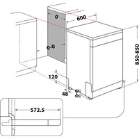 Lave-vaisselle pose libre WHIRLPOOL WFO3T141PX