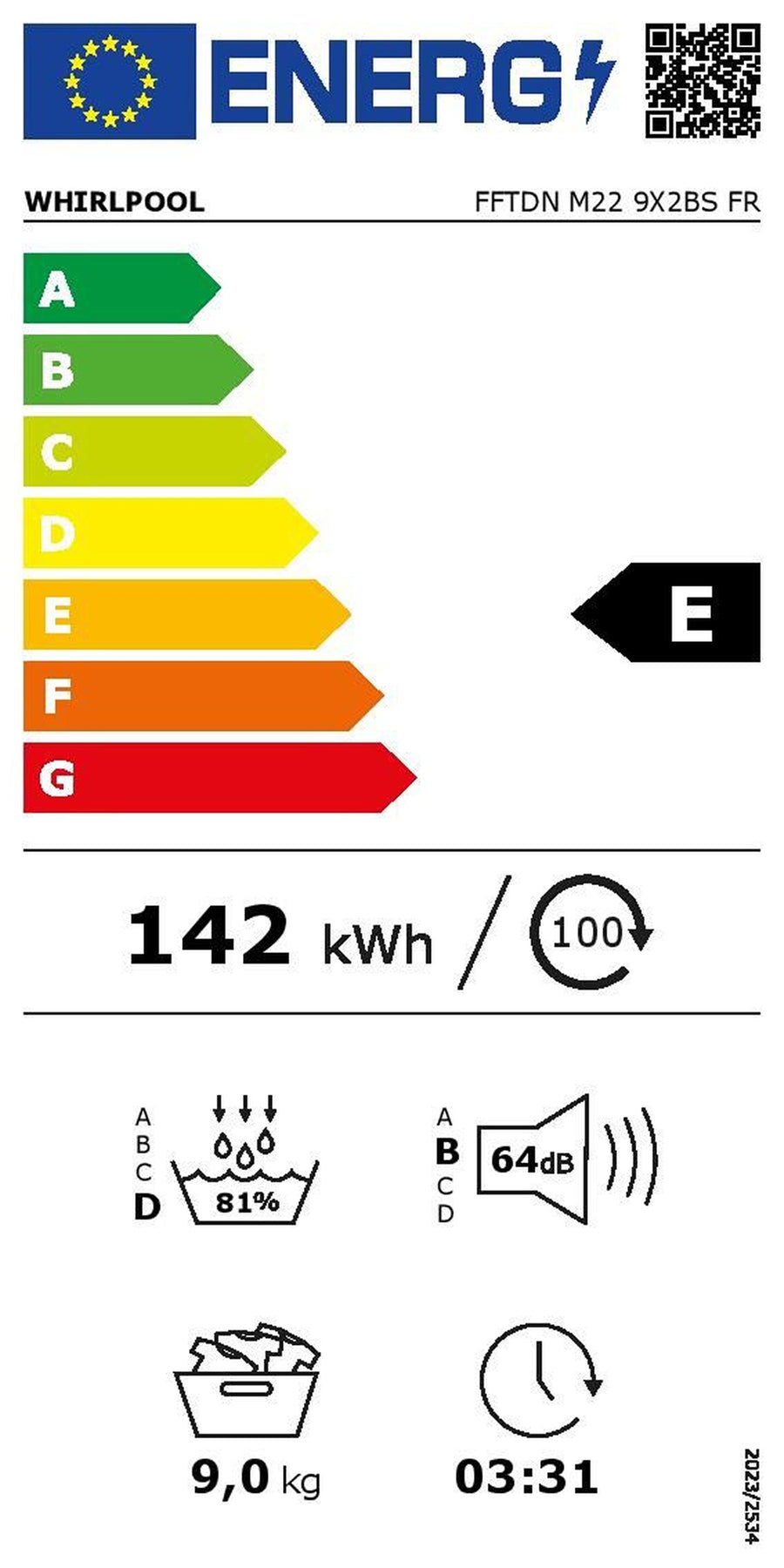 Seche-linge pompe à chaleur WHIRLPOOL FFTDNM229X2BSFR