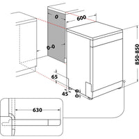 Lave-vaisselle pose libre WHIRLPOOL W7FHS41S