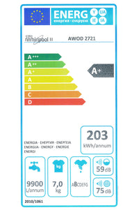 Lave-linge hublot WHIRLPOOL AWOD 2721