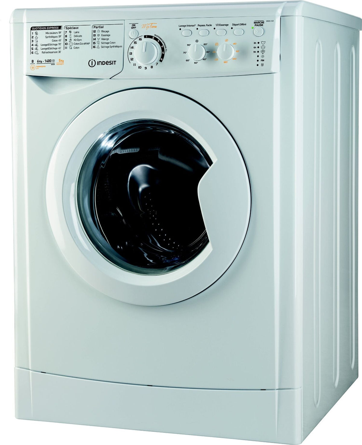 Lave-linge sechant INDESIT EWDC-6145-W-FR