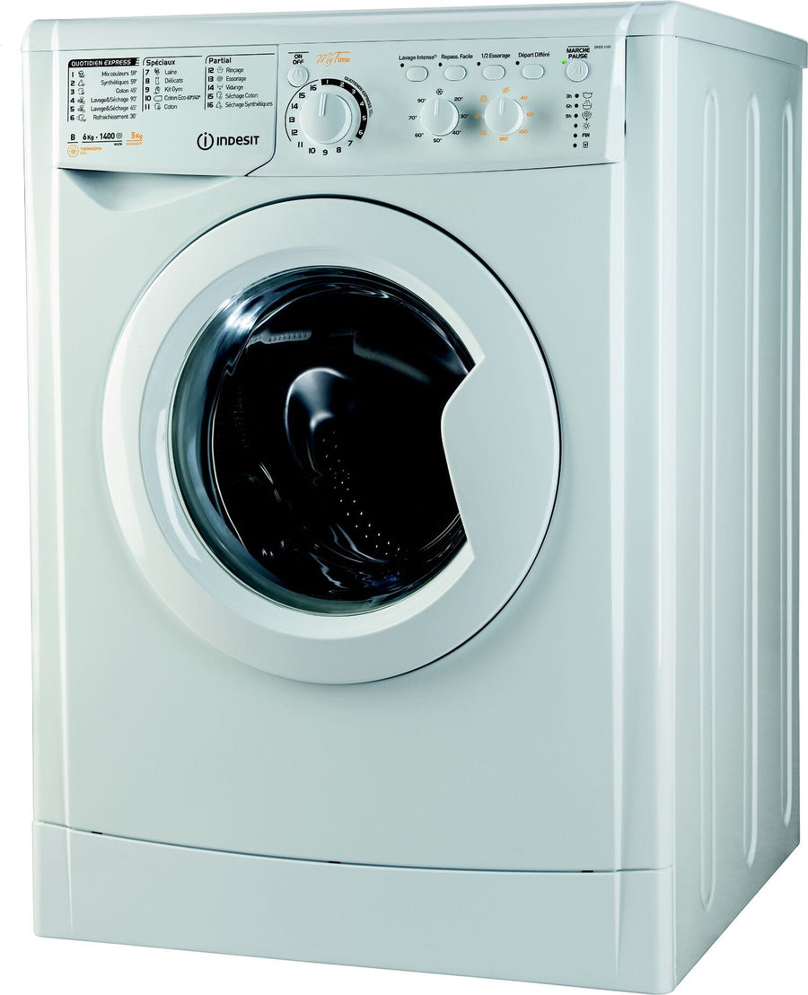 Lave-linge sechant INDESIT EWDC-6145-W-FR
