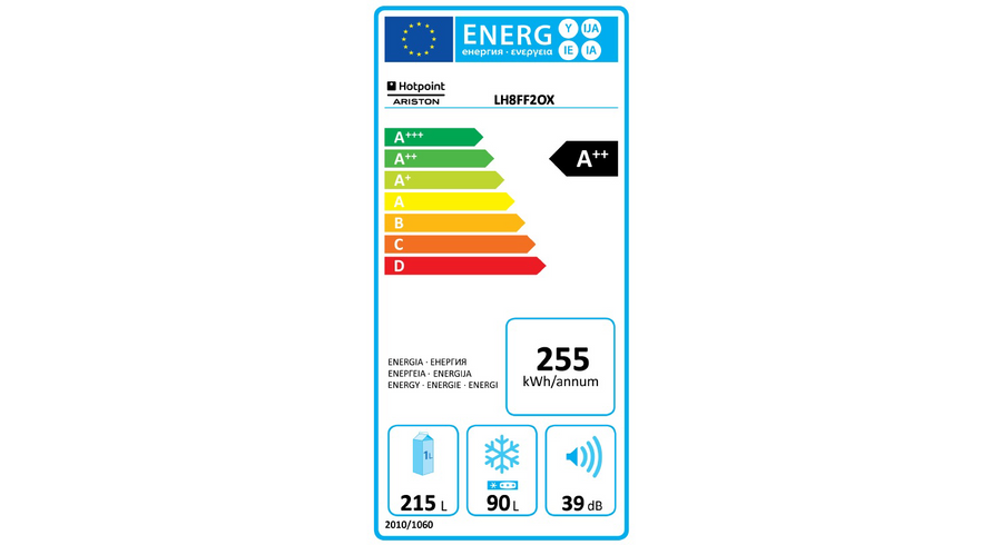Réfrigérateur avec congélateur HOTPOINT LH8 FF2O X