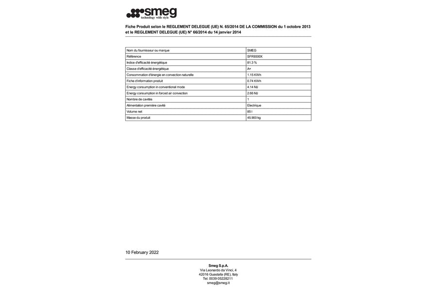 Four chaleur tournante SMEG SFR9300X