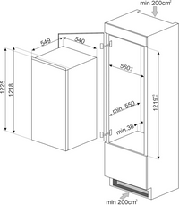 Réfrigérateur encastrable SMEG S4C122E