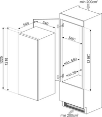 Réfrigérateur encastrable SMEG S4L120E