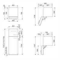 Réfrigérateur avec congélateur SMEG FAB30LBL6