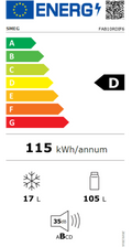 Réfrigérateur compact SMEG FAB10RDIF6
