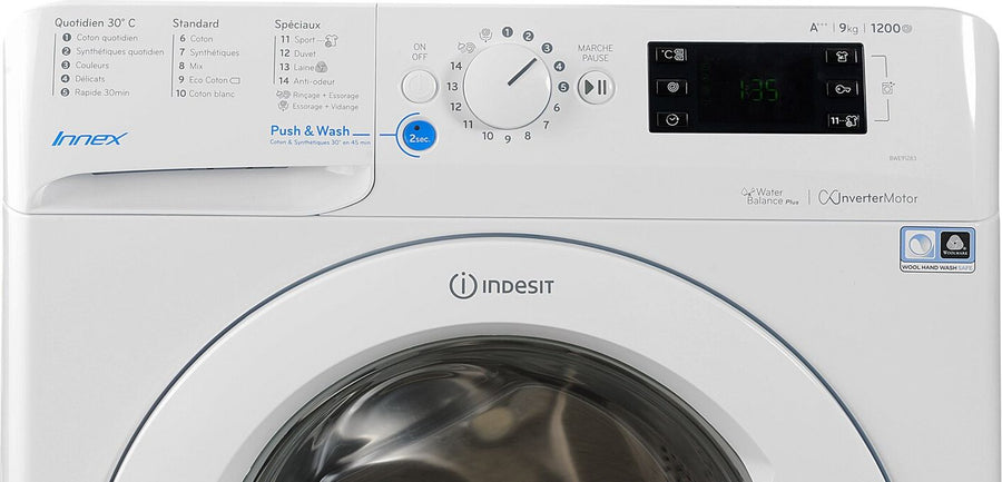 Lave-linge hublot INDESIT BWE 91283X W FR
