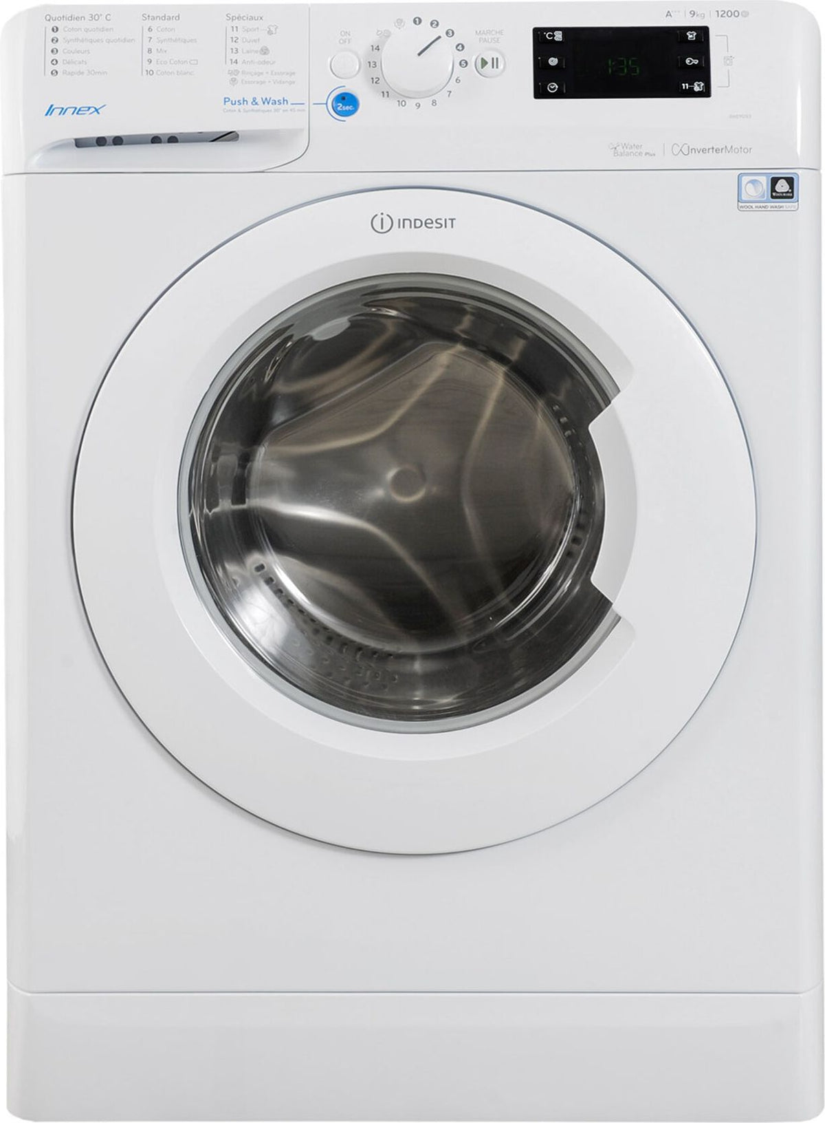 Lave-linge hublot INDESIT BWE 91283X W FR