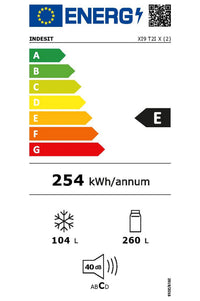 Réfrigérateur avec congélateur INDESIT XI9 T2I X