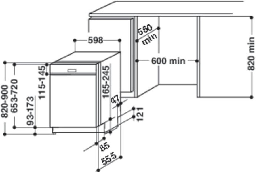 Lave-vaisselle encastrable HOTPOINT HBO 3T21 W X