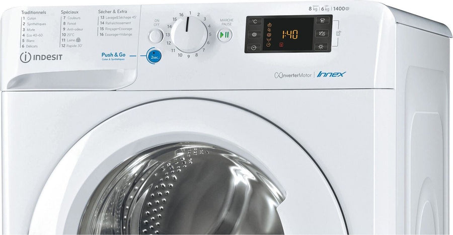 Lave-linge sechant INDESIT BDE861483XWFRN