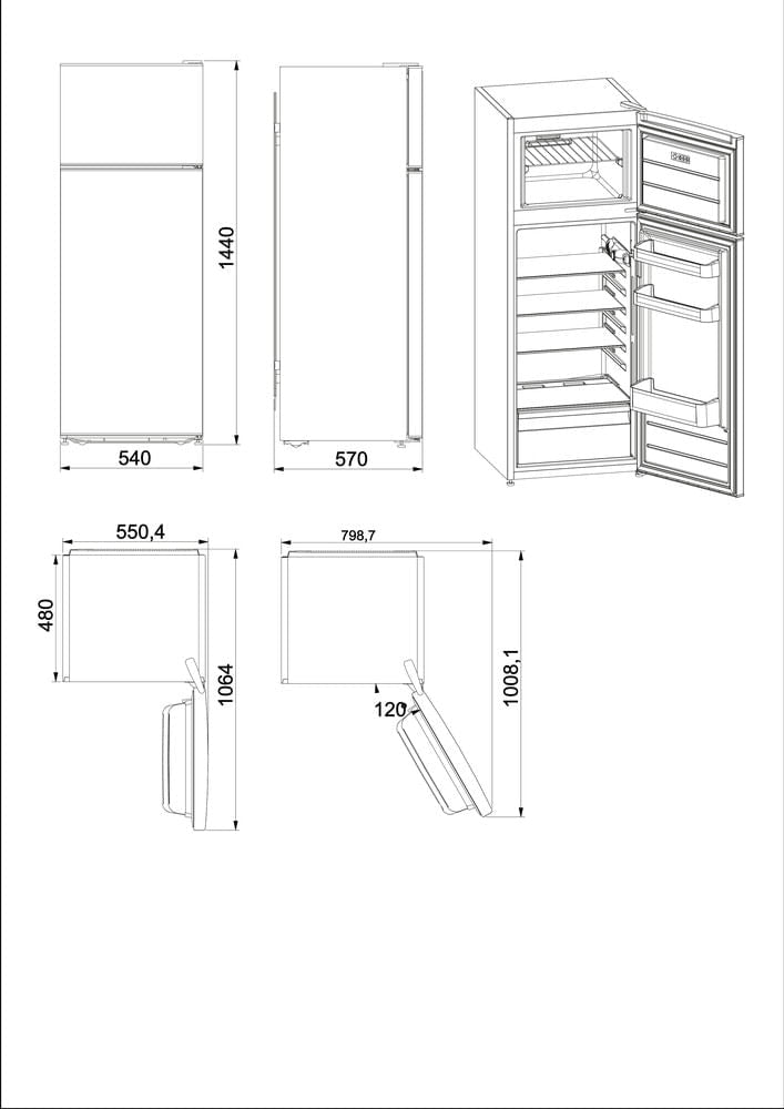 Réfrigérateur avec congélateur INDESIT I55TM4110W1