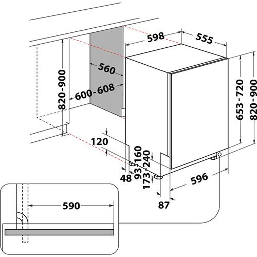 Lave-vaisselle encastrable INDESIT D2IHD526A