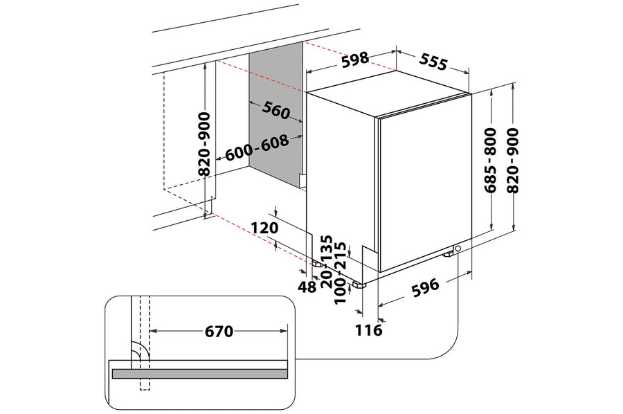 Lave-vaisselle encastrable INDESIT D2IHD526AS