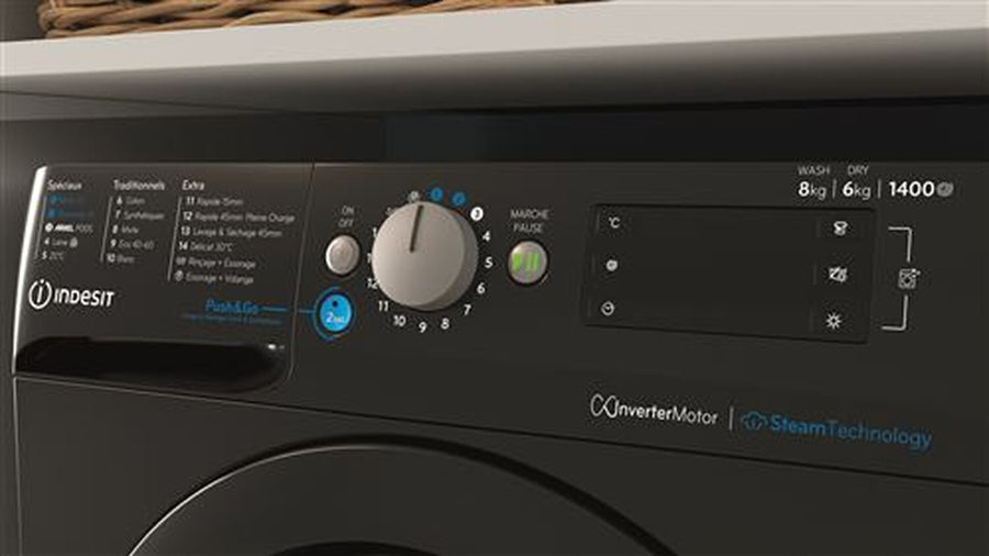 Lave-linge sechant INDESIT BDE86435BKVFR