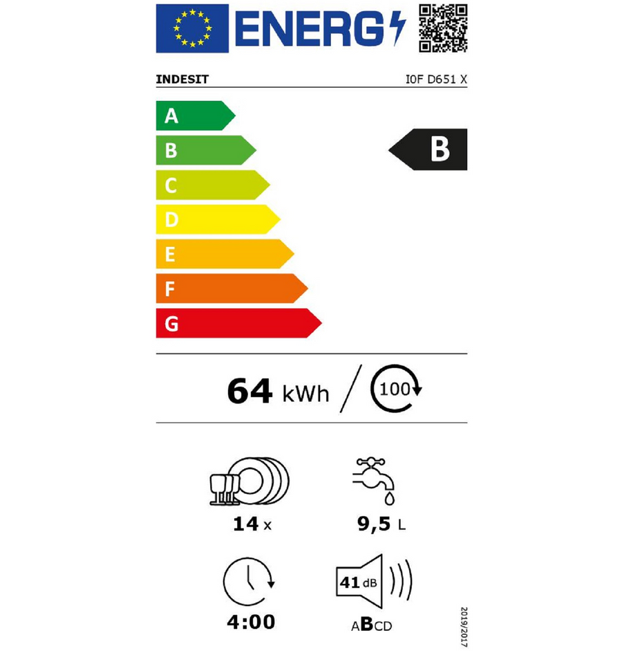 Lave-vaisselle Pose Libre 14 couverts Reconditionné INDESIT I0FD651X