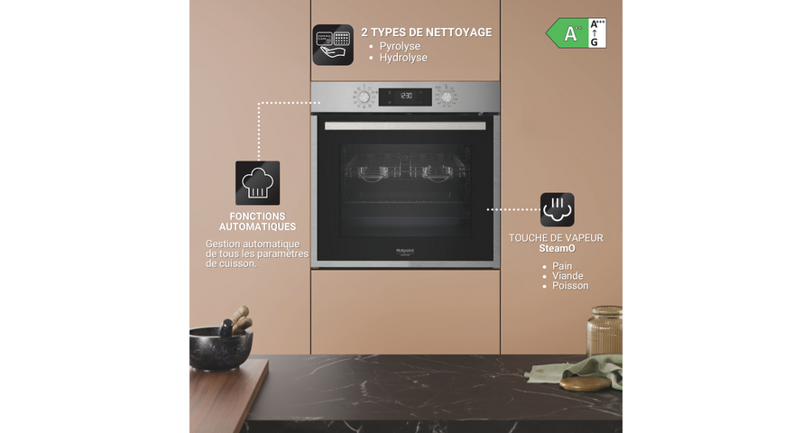 Four chaleur tournante HOTPOINT HAO478PZX