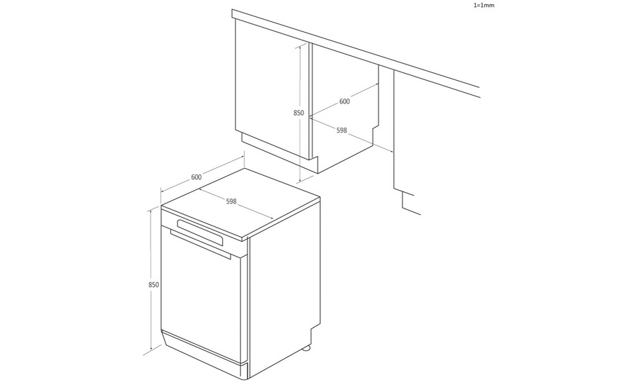 Lave-vaisselle pose libre CANDY CF6C4F0W