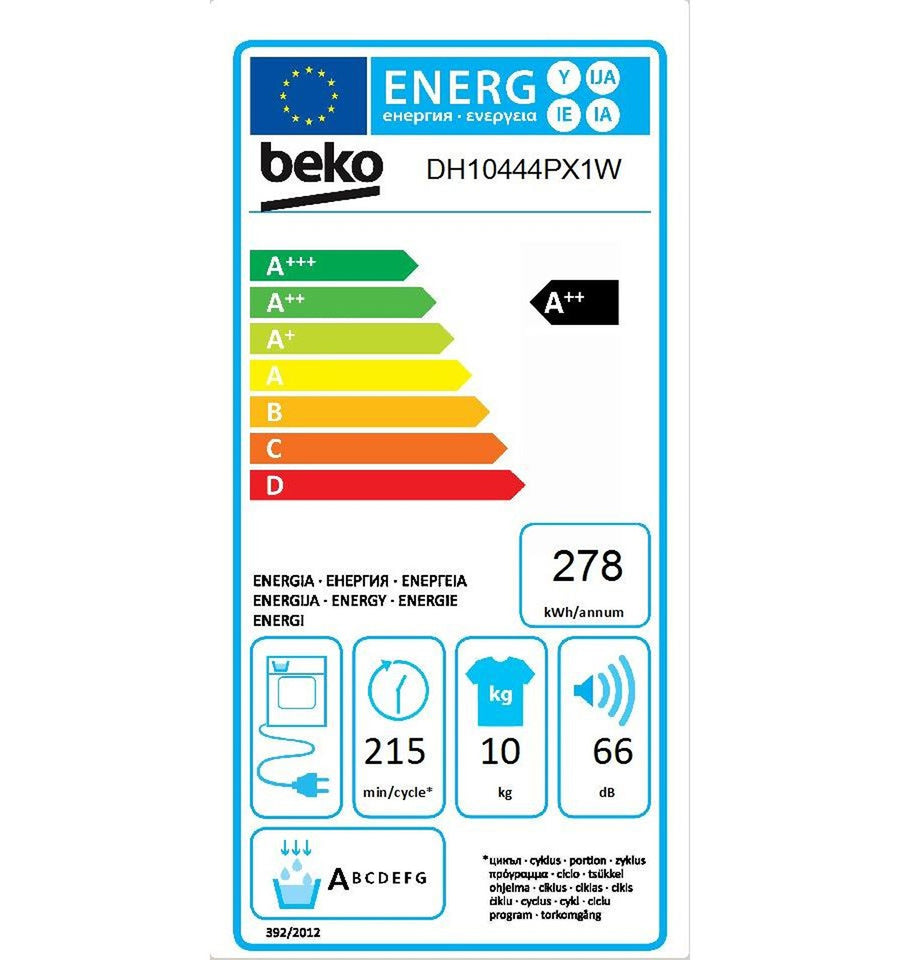 Seche-linge pompe à chaleur BEKO DH10444PX1W