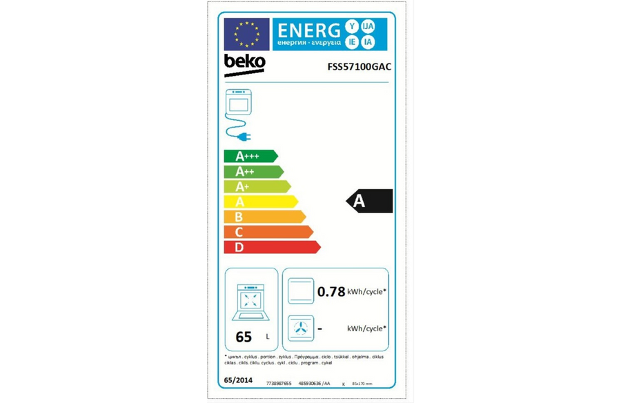 Cuisinière vitrocéramique BEKO FSS57100GAC