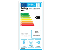 Réfrigérateur avec congélateur BEKO RCSA365K20XR