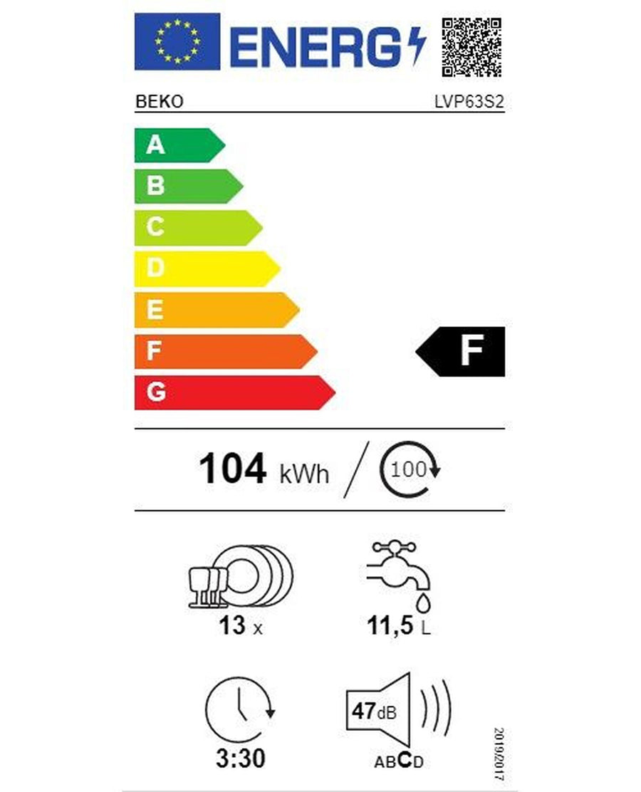Lave-vaisselle pose libre BEKO LVP63S2
