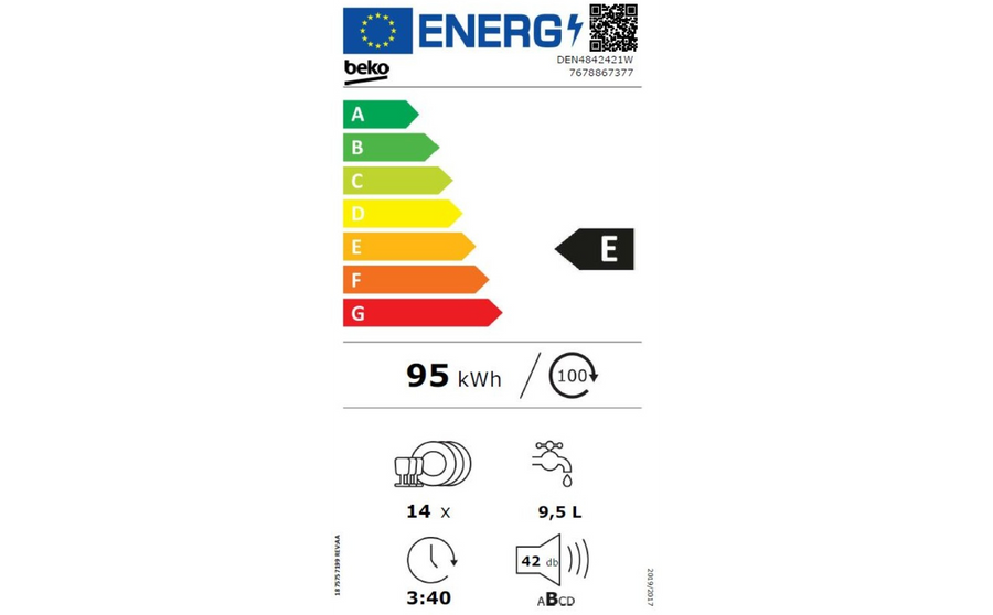 Lave-vaisselle pose libre BEKO DEN4842421W