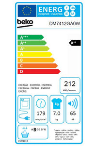 Seche-linge pompe à chaleur BEKO DM7412GA0W