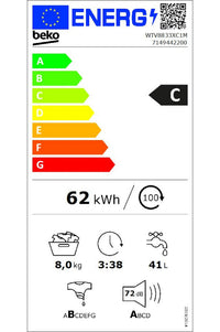 Lave-linge hublot BEKO WTV8833XC1M