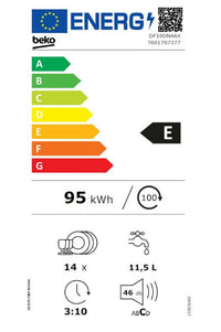 Lave-vaisselle pose libre BEKO DF19DN46X