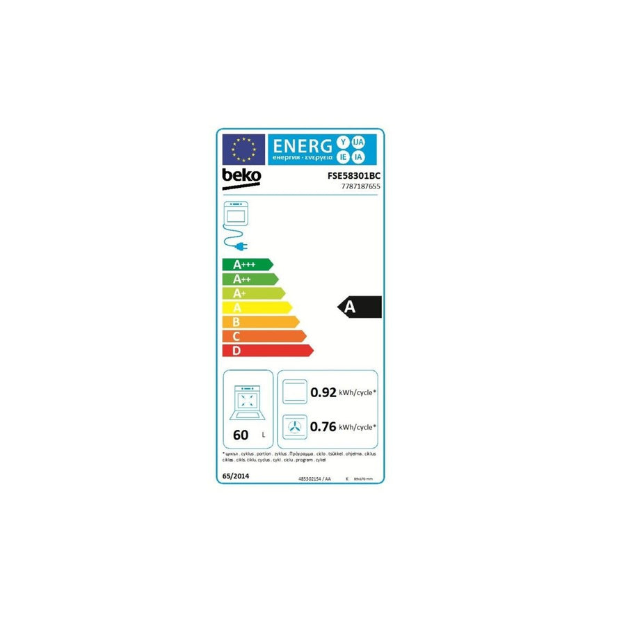 Cuisinière à induction BEKO FSE58301BC