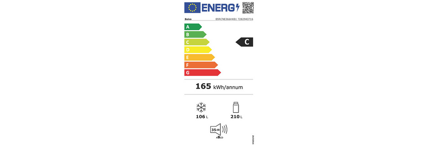 Réfrigérateur avec congélateur BEKO B5RCNE366HXB1